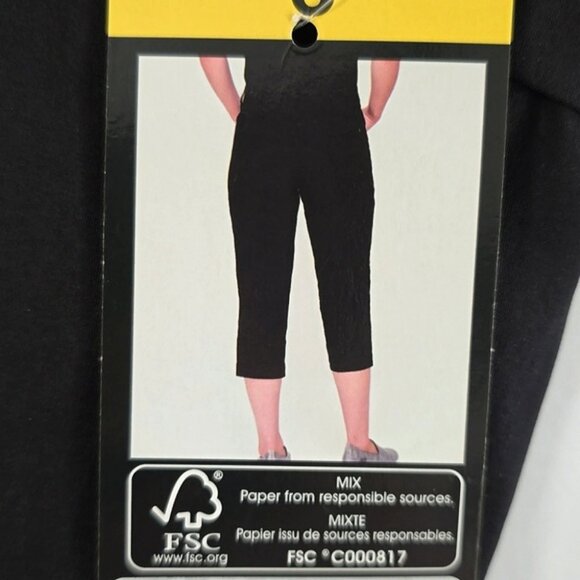 NWT Sierra Designs Women's Black Capri Tapered Active Pant Stretch Size 6 - Picture 11 of 15